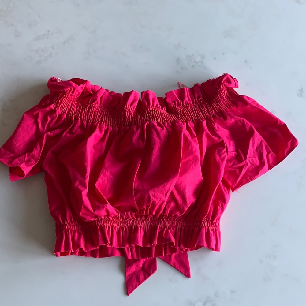 hot pink crop top